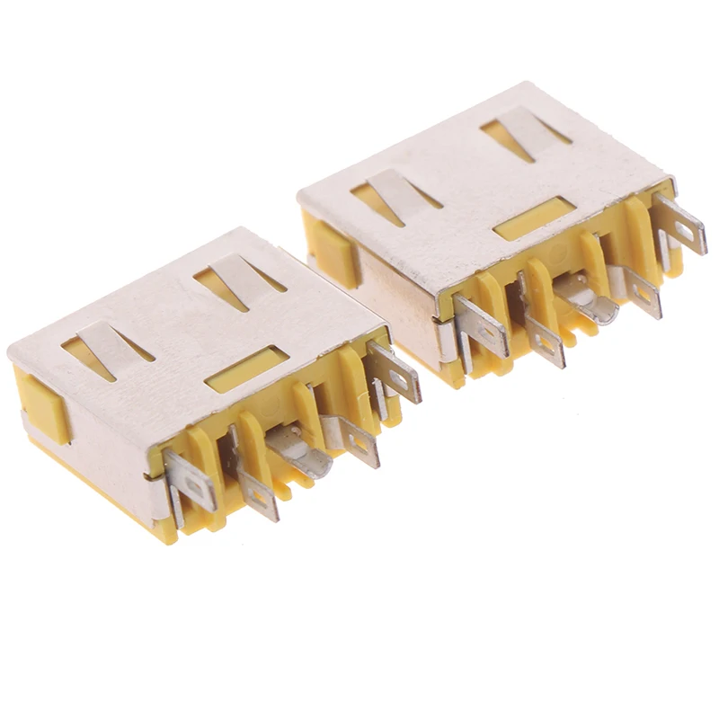 2pcs Yellow Laptop DC Power Jack Socket Connector For Lenovo G400 G405S G505 G490 G500 G505 Z501 2*1.5*0.7cm