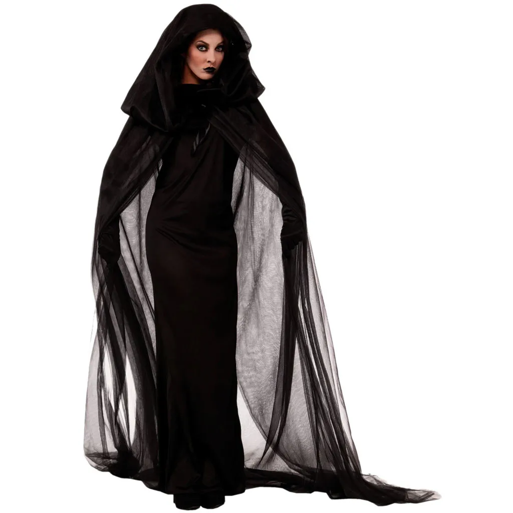 

medieval dress halloween costumes for women Cosplay Costume Vintage Vampire Horror Bride Long Dress+Cloak Cape+1 Pair Gloves FB