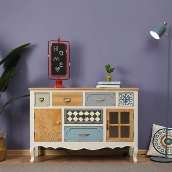 

American Style Mediterranean Furniture Is Solid Wood Porch Ark 4 Sets Living Room Cabinet Home Furniture Modern Noenname_null