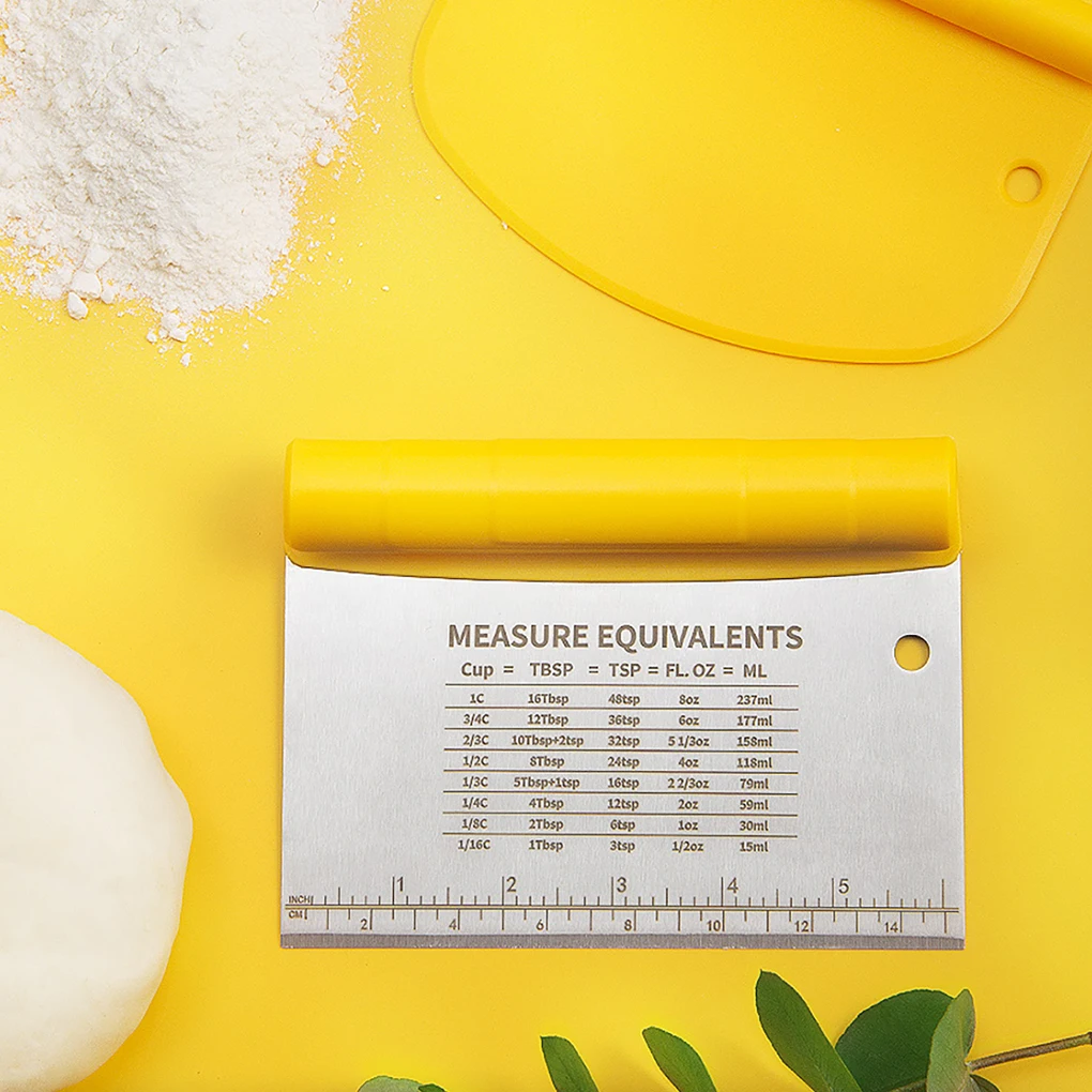 Dough Scraper Home Bakery Stainless Steel Dough Bread Noodle Pizza Chopping Scraping Board