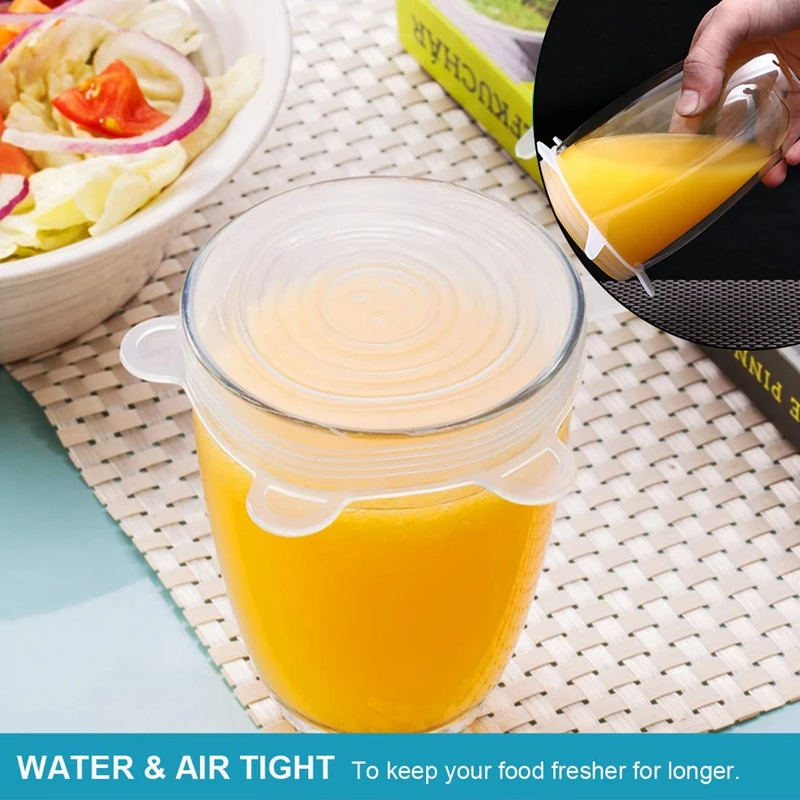 6 шт. силиконовых кейсов Еда упаковочный чехол многоразовые свежий зеленый чай