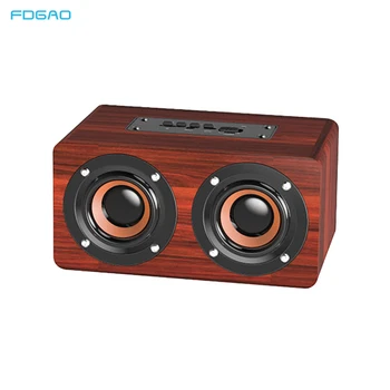 

FDGAO Wooden Wireless Bluetooth Speaker Portable HiFi Shock Bass Altavoz TF caixa de som Soundbar for iPhone Sumsung Xiaomi