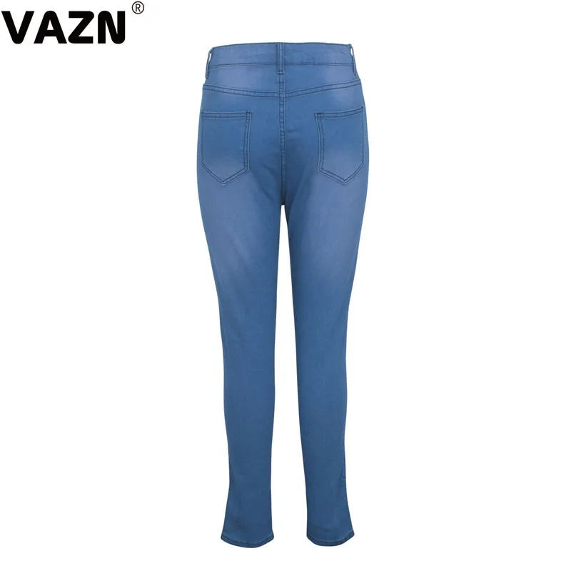 VAZN GHSF12052 новые осенние плотные прямые джинсы элегантные офисные сексуальные модные однотонные женские длинные джинсовые тонкие брюки-карандаш, джинсы