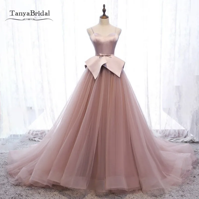 Pink Long Prom Dresses 2020 Ruffles A-Line Sweetheart Tulle Long Prom Gown Lace Up Back  Sexy Formal Evening Dress JQ749 pretty prom dresses