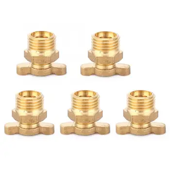 

Solenoid Valve 5Pcs Water Drain Valve Brass G1/4 Replacement Kits Air Compressor Accessories Electric Magnetic Valve
