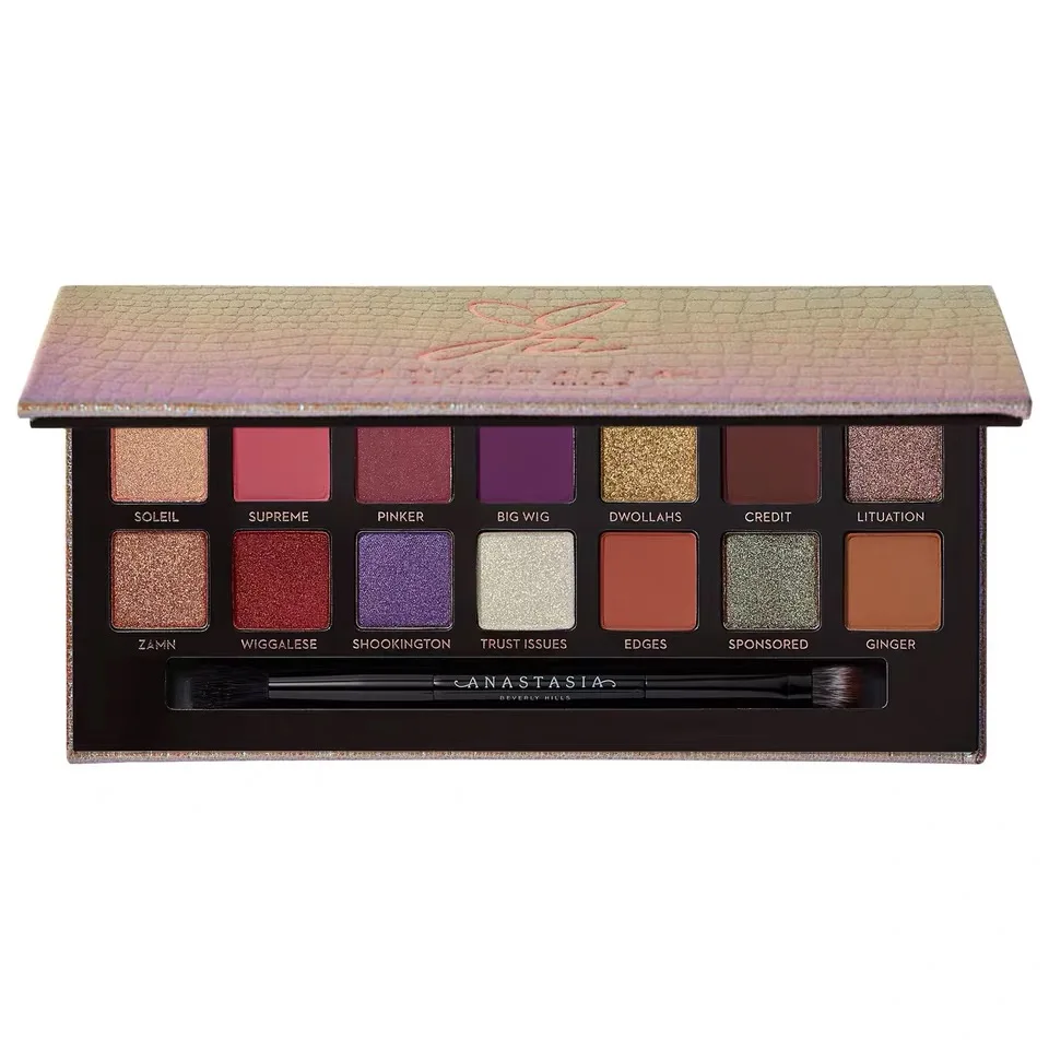ABH, новинка, Anastasia Beverly Mills, alissa Jackie Aina, палитра теней для век, высокопигментированные тени для век, 14 цветов, Nude Glow, набор для макияжа - Цвет: Jackie
