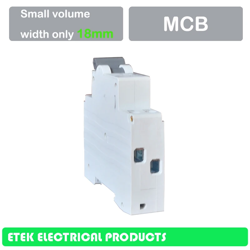 MCB EKM1-40N 1P+ N C Тип 230/240 В~ 50 Гц/60 Гц Мини автоматический выключатель 6A 10A 16A 20A 25A 32A 40A