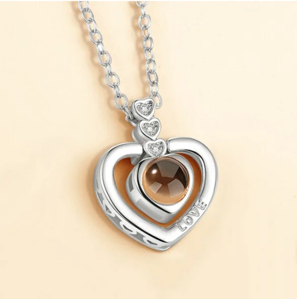 01 Ювелирное изделие на 100 языках, ожерелье с подвеской I Love You, подарок для женщин, ювелирные изделия Kolye FD - Окраска металла: 01
