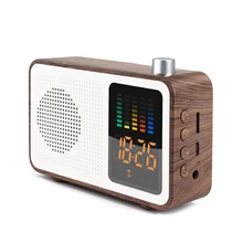 Ретро светодиодный Будильник с функцией buetooth динамик USB порт беспроводной TF карта портативный Стереодинамик HiFi музыкальные динамики fm-радио