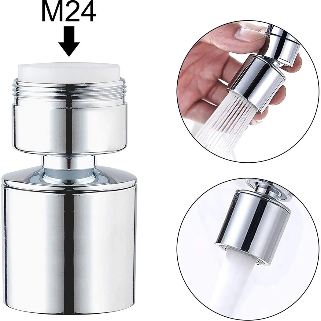 Kitchen Faucet Aerator 360 Degree Swivel Tap Water Diffuser 24mm M24
