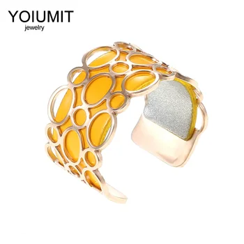 

Cremo 2019 New Personalized Rings Rose Gold Stainless Steel Cuff Rings Bague Interchangeable Leather Rings For Women Jewelry