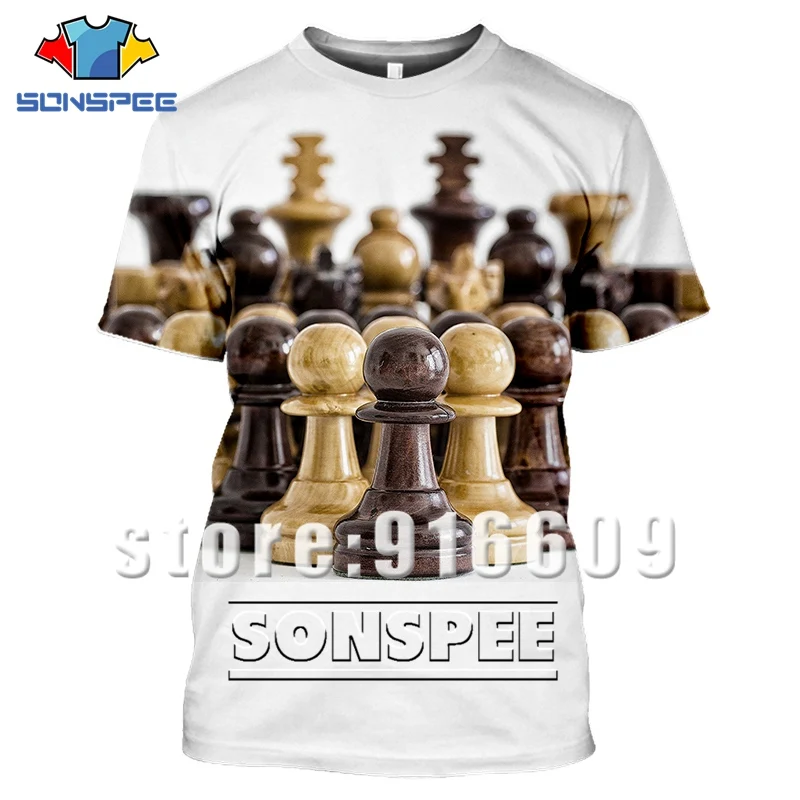 3D Print Chess Board Game Funny T shirts Harajuku T-shirt Men Women Fashion Pieces Tees Streetwear Couple Clothes Gym Clothing (2)