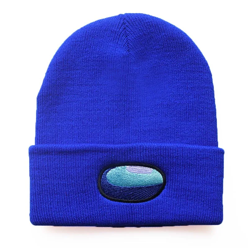 Teenager Embroidery Knit Hat Adult Autumn Winter Warm Hat Ajustable Cartoon Anime Student Outdoor Sports Woolen Hat Gorro Bebe