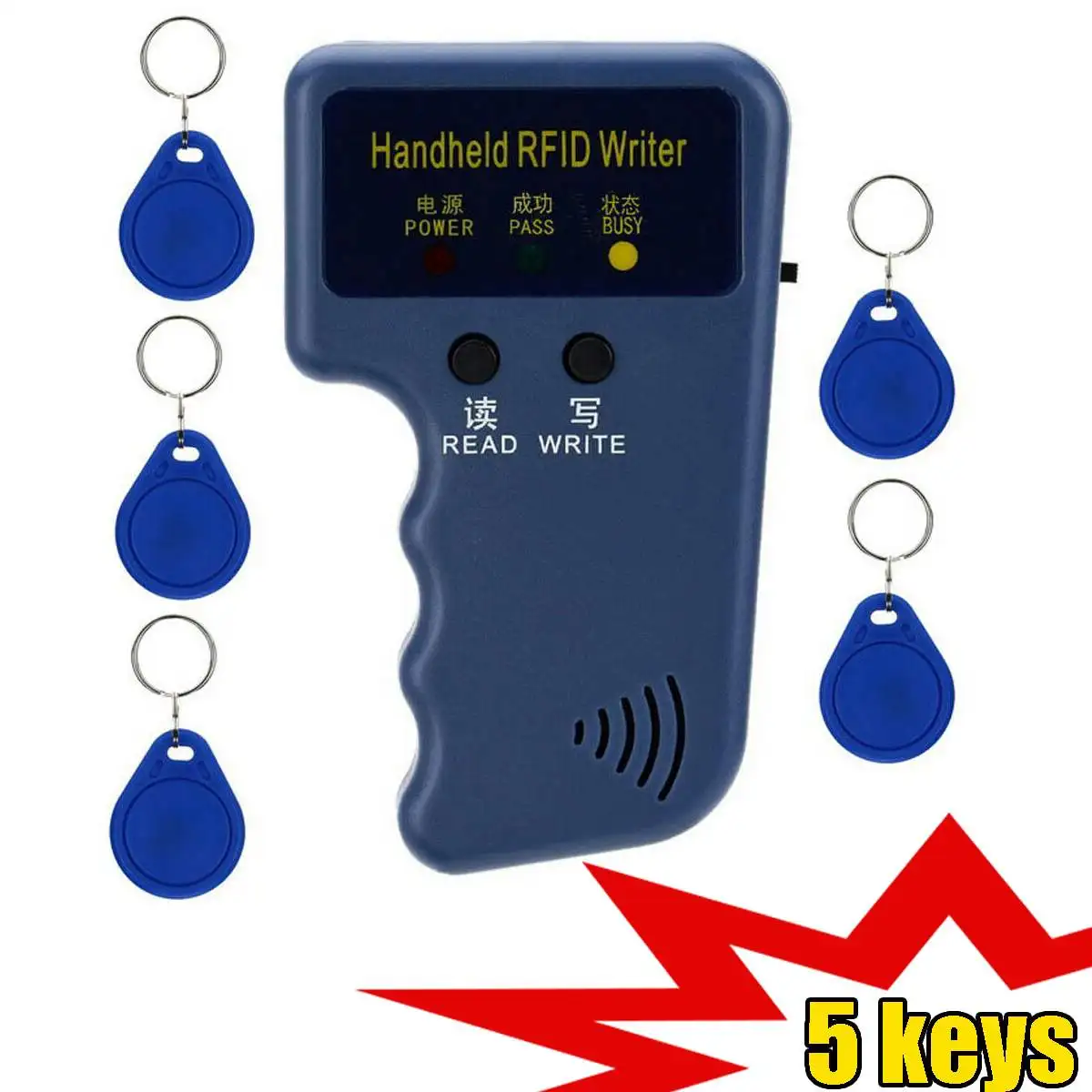 EM4100 125 кГц Ручной RFID Писатель портативный программист копир T5577 5200 EM4305 реплицируемый ID брелок идентификационная карта