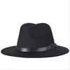 Belt Solid Color Women Red Felt Hat Autumn Winter Fashion Simple Tide Korean Version Jazz Hat Adult Cap 3