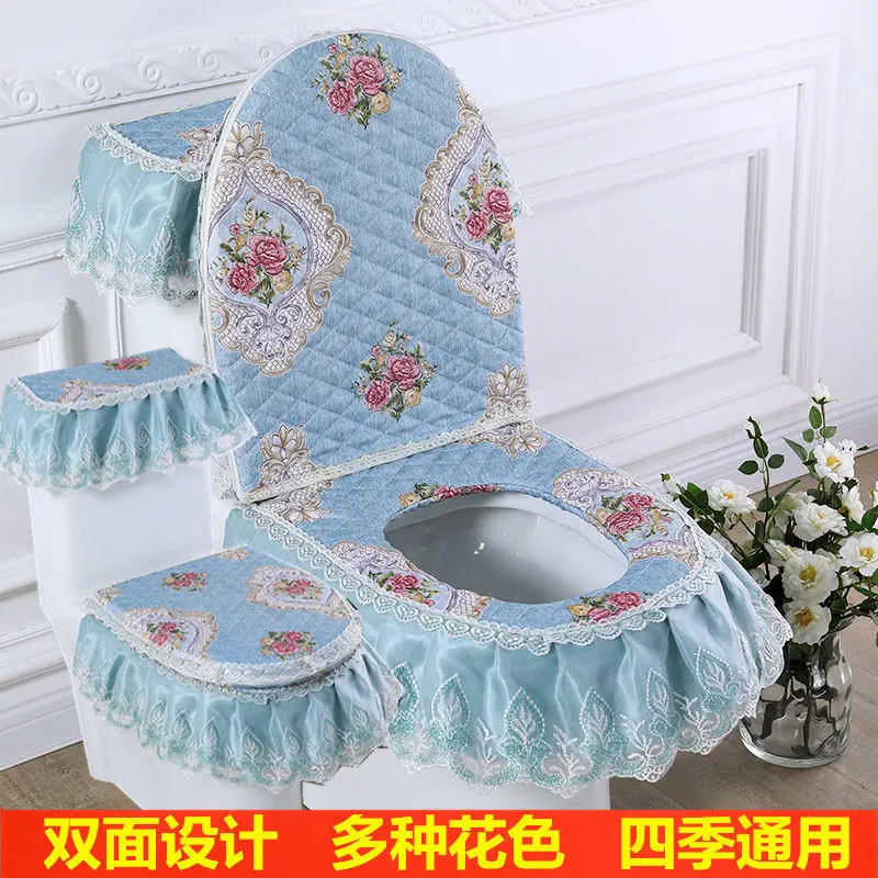 Toilet Cushion 3 Piece Set Winter Toilet Cover U-type Zipper Seat Mat Pad Accessories WC Mat Hotel Supplies Toilettes toilet seat cushion
