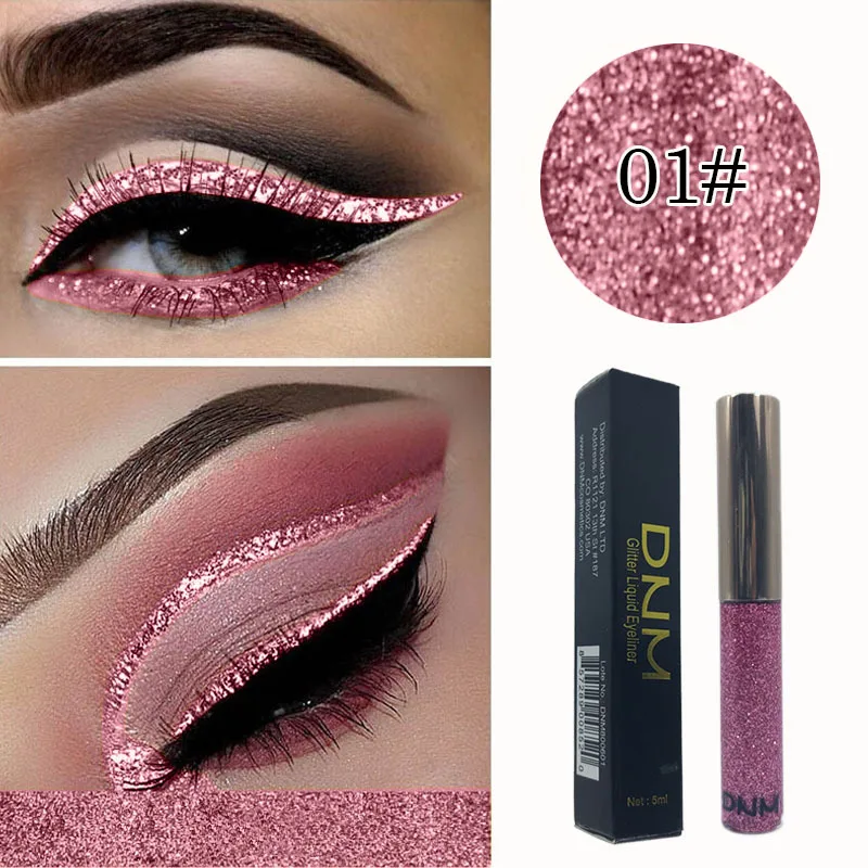 16 Colors Liquid Eyeliner Pen Waterproof Quick Drying Eye Liner Pencil Shimmer Glitter 3D Eyeshadow Eye Makeup Cosmetic Tools