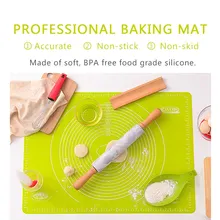 Многоцелевой большой коврик для выпечки для раскатки теста для выпечки помадки пирог корки коврик для выпечки с измерениями кондитерский лист