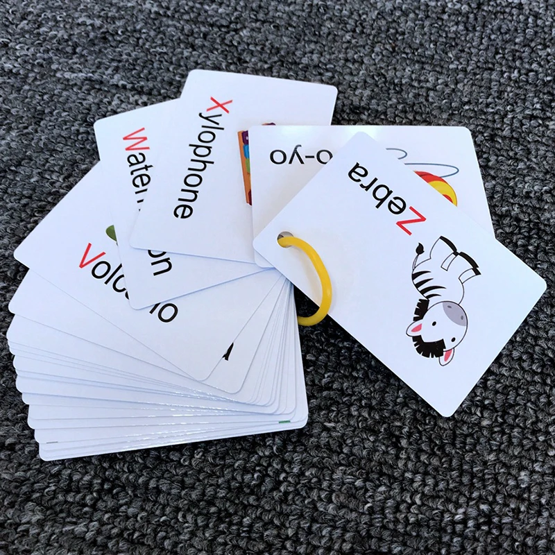 27 Alphabet Fun Flash Cards Preschool to Kindergarten ABCs Uppercase Lowercase Letters Spelling Kids Learning Educational Toy 4