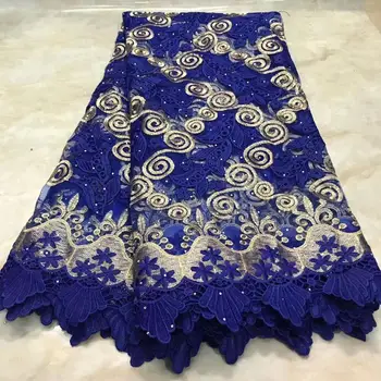 

Latest design african cord lace fabric 2020 high quality french tulle lace fabric with stones embroidered net lace fabric