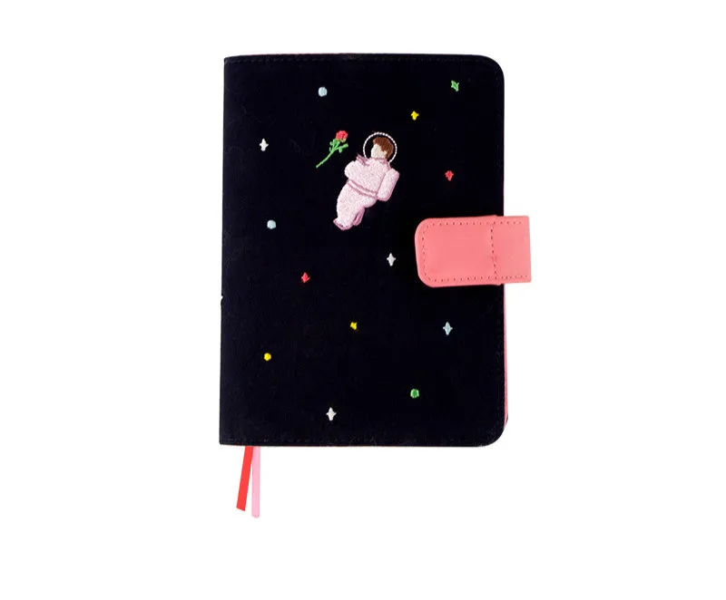 My Space Dream Lovely Journal Cover uit для A6 standard Встроенная Бумажная книга - Цвет: black universe