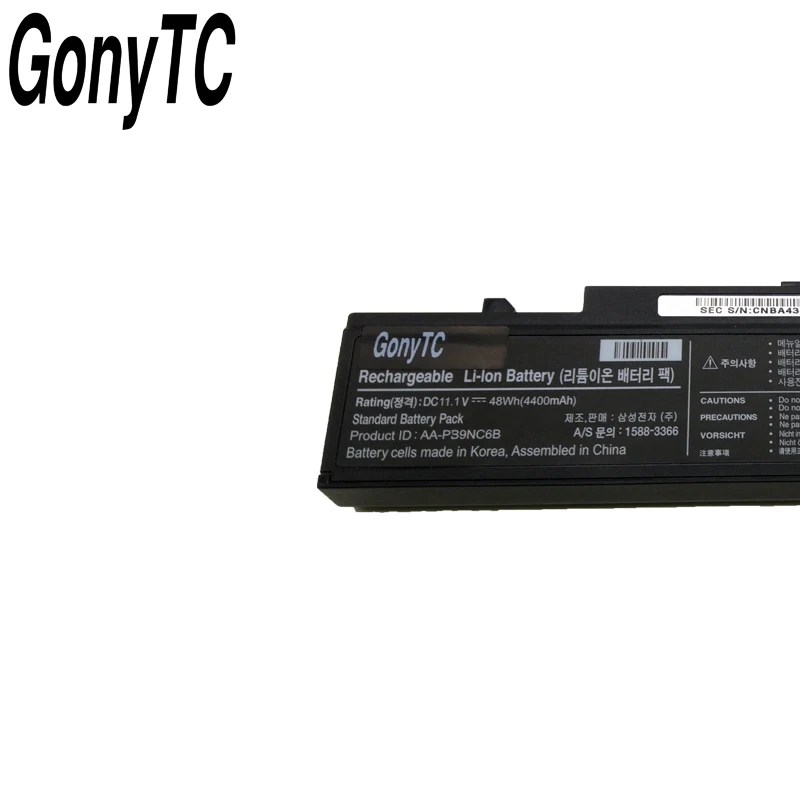 GONYTC AA-PB9NC6B ноутбук Батарея для samsung AA-PB9NS6B PB9NC6B R580 R540 R519 R525 R430 R530 RV511 RV411 RV508 R528