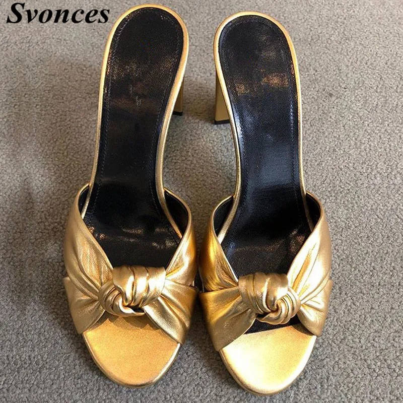 gold knot sandals