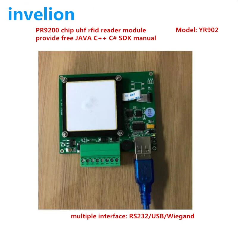 PR9200 чип 1 метр usb UHF RFID тег считыватель модуль с USB/rs232/wiegand Интерфейс Бесплатный SDK C +