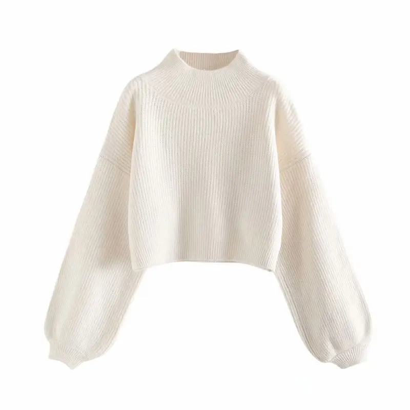 

Popular new TB50-19208 European and American fashion high collar knitting a sweater