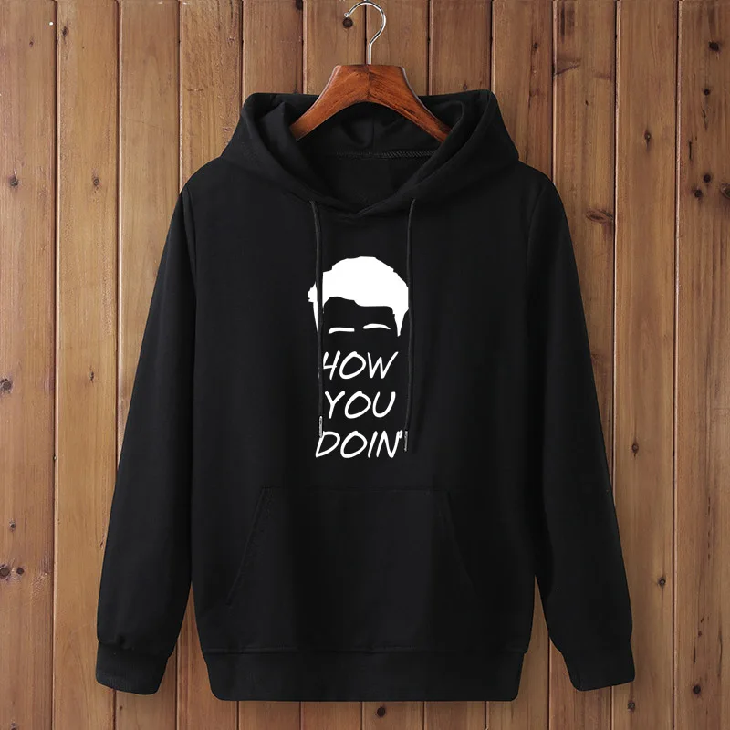 Модная Толстовка How You Doin, одежда, толстовка с капюшоном для мужчин, Осень-зима, с капюшоном в стиле хип-хоп