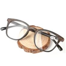 Деревянные пластиковые очки для чтения, женские и мужские очки для пресбиопии, унисекс диоптрий+ 1,0+ 1,5+ 2,0+ 2,5+ 3,0+ 3,5+ 4,0, очки для глаз, мужские и женские