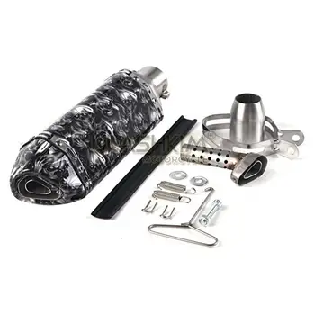 

51mm adapter Universal Motorcycle Exhaust Muffler Escape yoshimura Slip On For suzuki honda Motorbike ATV Bike
