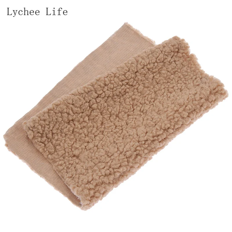 Lychee Life A4 коралловый хлопок бархат плюшевая ткань мягкая теплая Кукла Одежда для домашних животных перчатка подкладка утолщенная овечья шерсть ткань Diy шитье