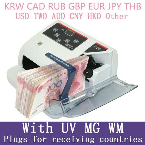 Portátil do Banco com o Mini uv do mg wm para a Maioria dos Contadores de Dinheiro das Notas Mini Detector Manual Contador Equipamento Financeiro Eu-v10