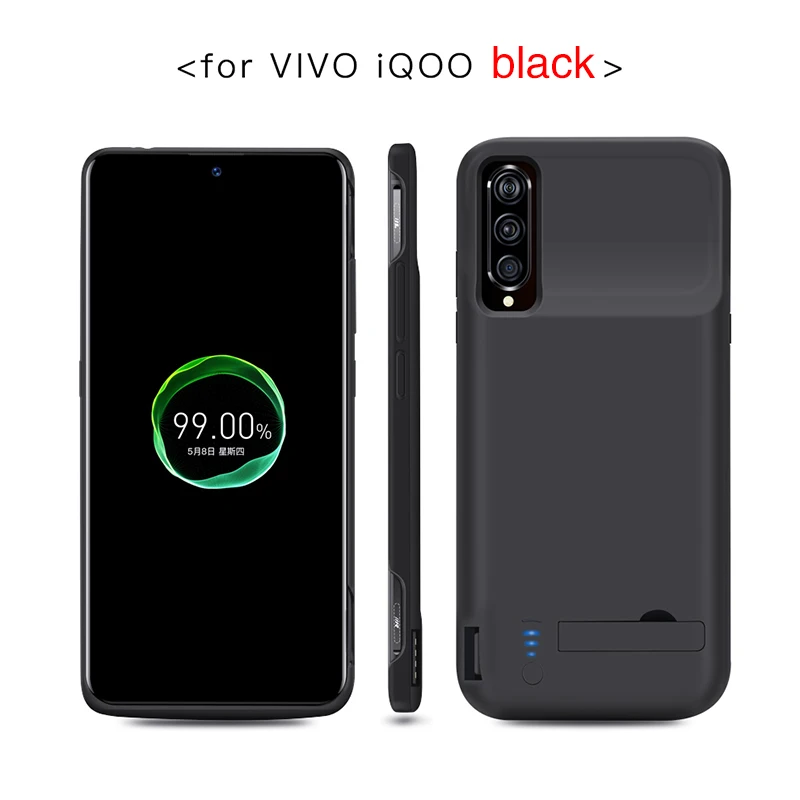 ДЛЯ Vivo iQOO чехол для зарядного устройства 6000 мАч внешнее резервное Зарядное устройство блок питания аккумулятор чехол для зарядки power Bank Kickstand чехол
