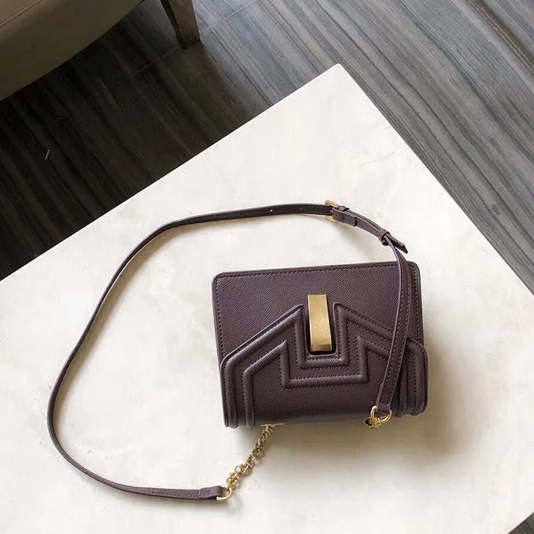 coffeeA Retro Stone Pattern Shoulder Bag For Women Small Flap Bag Fashion Chain Messenger Crossbody Bags Casual Solid Color Handbags - Цвет: coffeeA