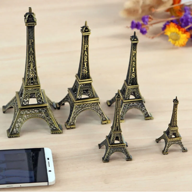Милые подарки металлический искусство ремесла Парижа модели Эйфелевой башни фигурка цинкового сплава статуя путешествия сувениры украшения дома