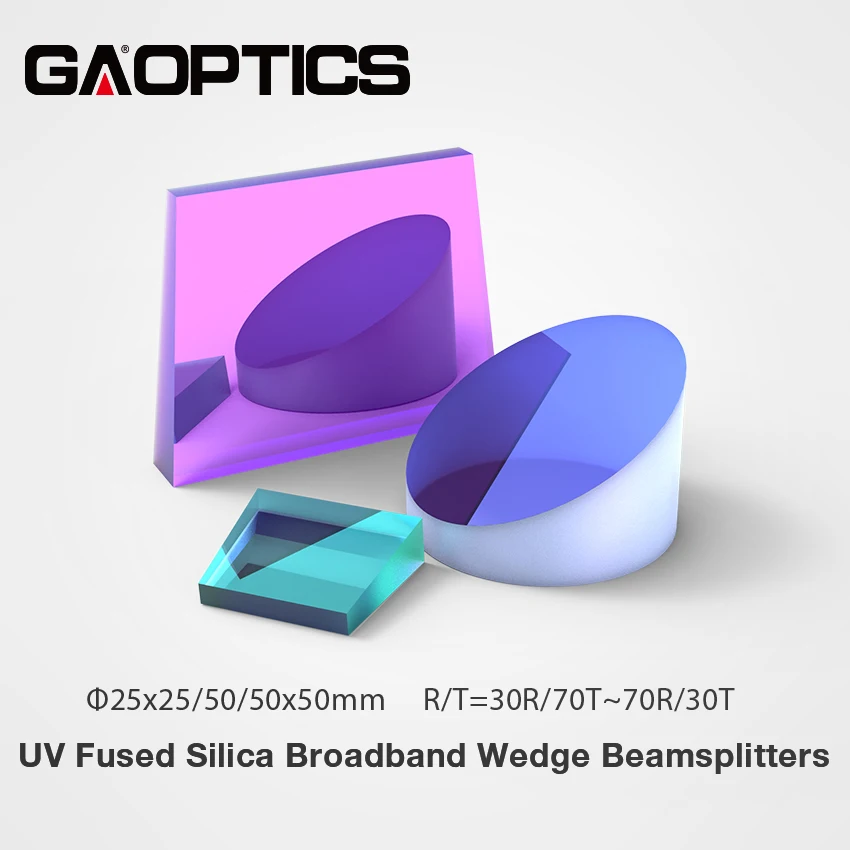 

Широкополосный Клин Beamsplitters с Плавленым УФ-силикагелем от 30R/70T до 70R/30T с видимым покрытием 400-нм Размер 25 мм x 25 мм 50 мм 50 мм 50x50 м