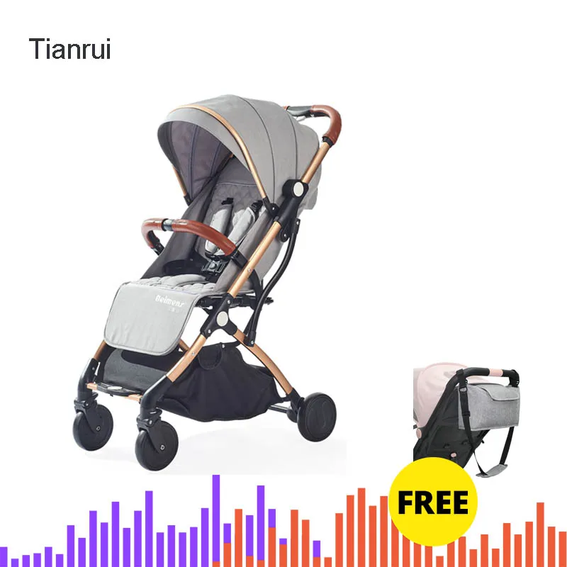 

Babyyoya Tianrui lightweight portable folding baby stroller can sit can lie one key operation easy for travel Free mummy bag