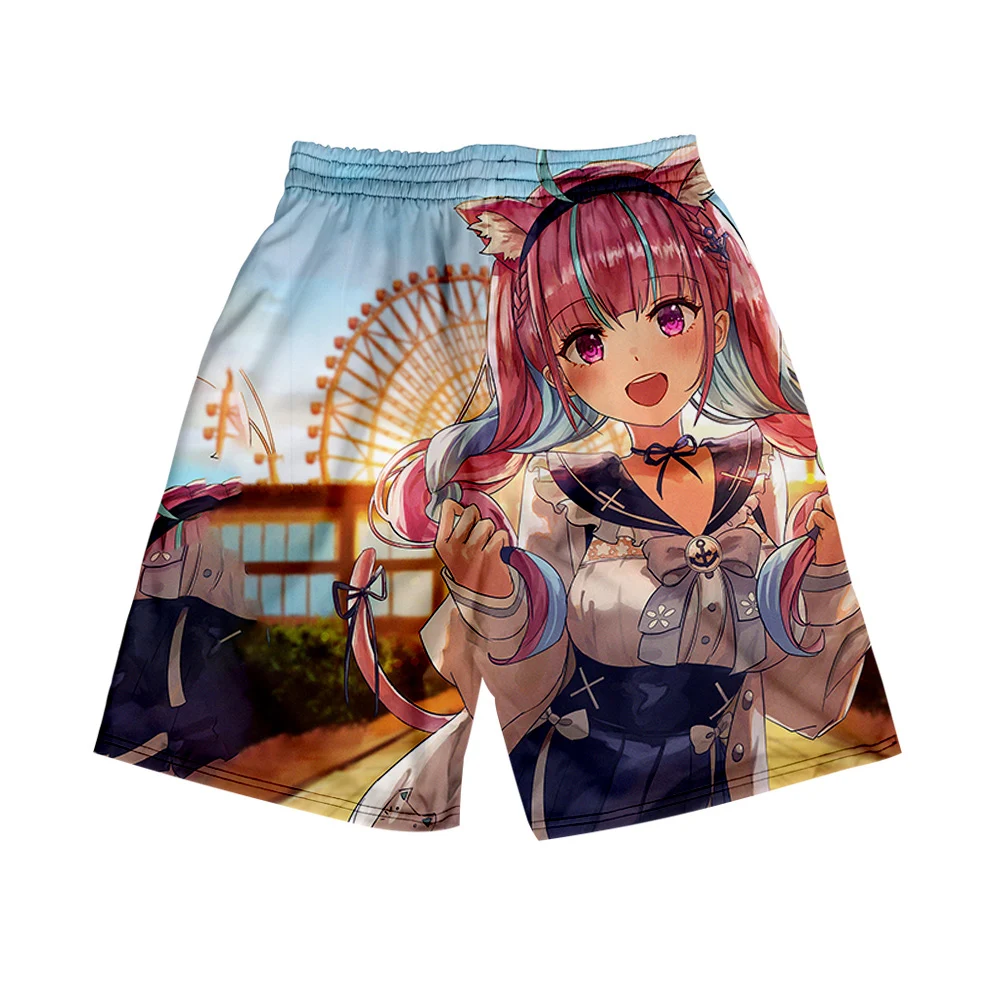 HOLOLIVE VTuber minato aqua 3D print Summer Men's Recreational style shorts Harajuku Kawaii Beach Shorts 6
