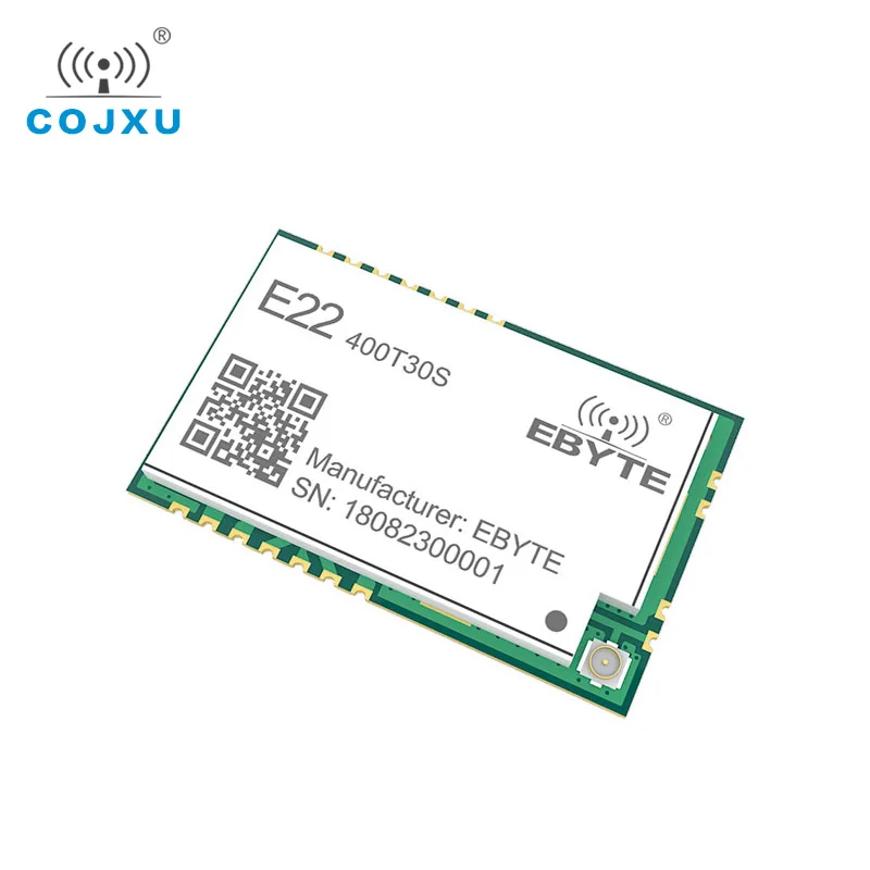SX1268 LoRa TCXO 433 МГц 30 дБм E22 400T30S SMD UART беспроводной трансивер IPEX Печать отверстие 1 Вт