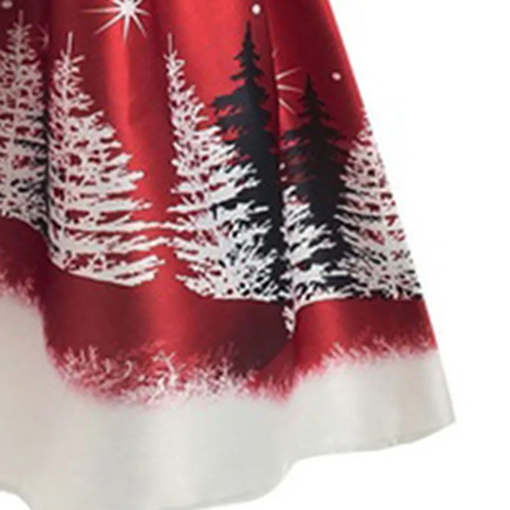 Xmas Women Dresses Casual Christmas Day Dresses Ladies Clothing Long Sleeve Print Leisure Clothes Plus Size Party Dress Vestidos