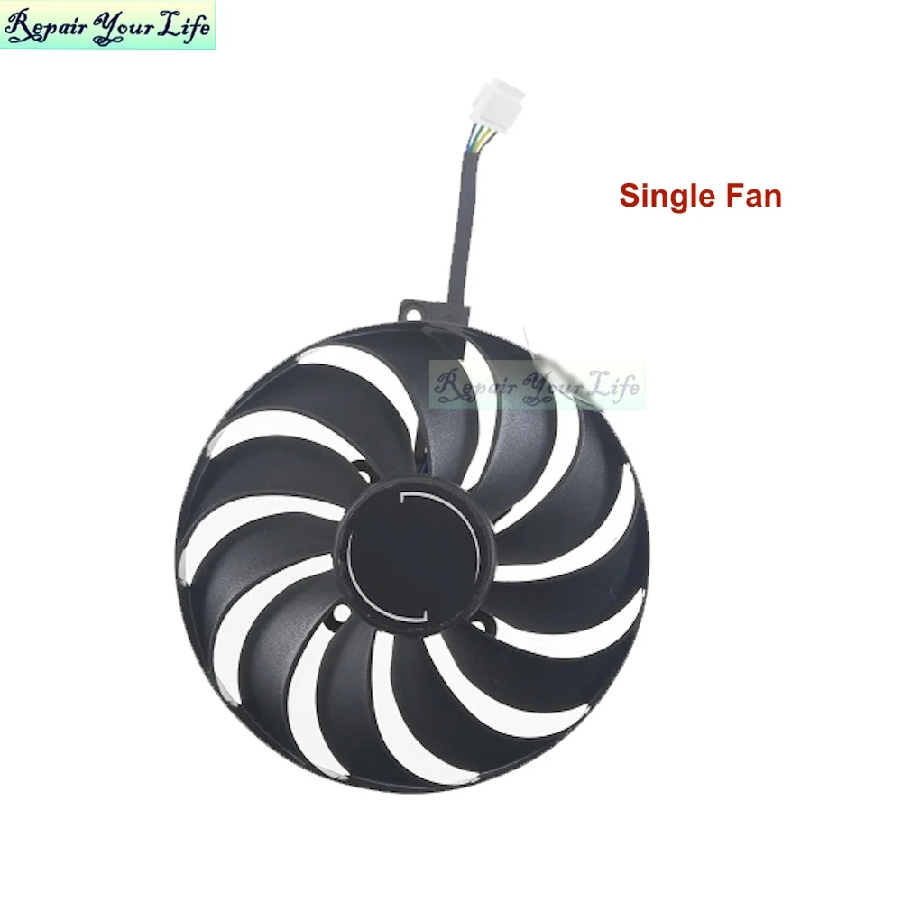 Ventilador Gráfico para Asus 95 mm Dual Rx5500xt Rx5600 T129215su Refrigeração com Pinos 12v Ventiladores e resfriadores - Imagem 6