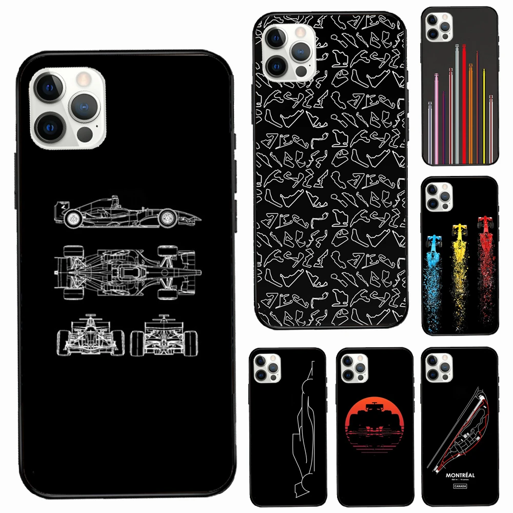 iphone xr card case Minimalist F1 Circuit Coque Phone Case For iPhone 12 13 Pro Max 11 Pro XS MAX 6 6S 7 8 Plus 5S SE 2020 X XR Cover iphone 11 phone case