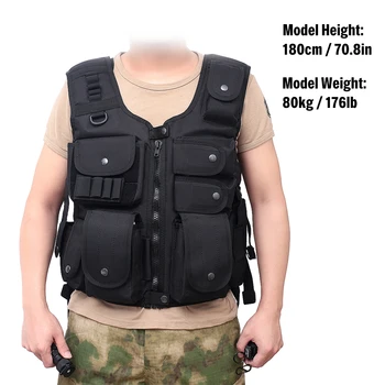 

Outdoor Armor Vest Hunting Police Gear Adjustable For Outdoor Combat Assault Training CS Gaming Chest Protector 600D Polyester