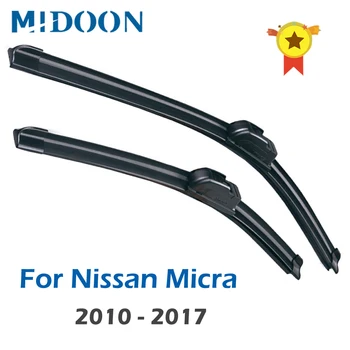 

MIDOON Wiper Front Wiper Blades For Nissan Micra K13 2010 - 2017 Windshield Windscreen Front Window 21"+14"