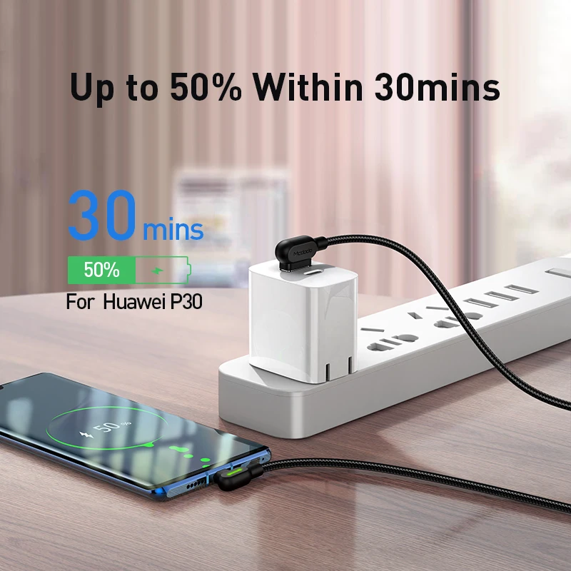 MCDODO 3A светодиодный кабель Micro USB быстрая зарядка Android шнур для передачи данных