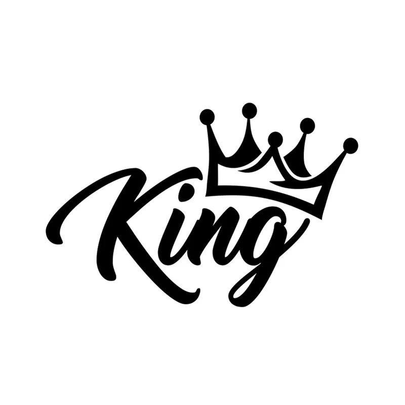 

Creativity Fashion WKING CROWN Art Pattern Car Stickers and Decal Fuuny Motorcycle Bumper Window Accessories PVC9cm X 5cm