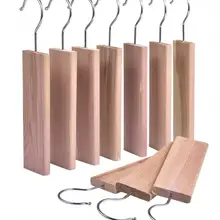 10 шт. кедр вешалки Набор натуральный Кедр блоки с крючками для одежды шкафы ящики гардероб