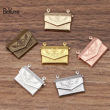 

BoYuTe (10 Pieces/Lot) 15*20MM Envelope Locket Floating Memory Photo Locket Pendant Charms for Jewelry Making